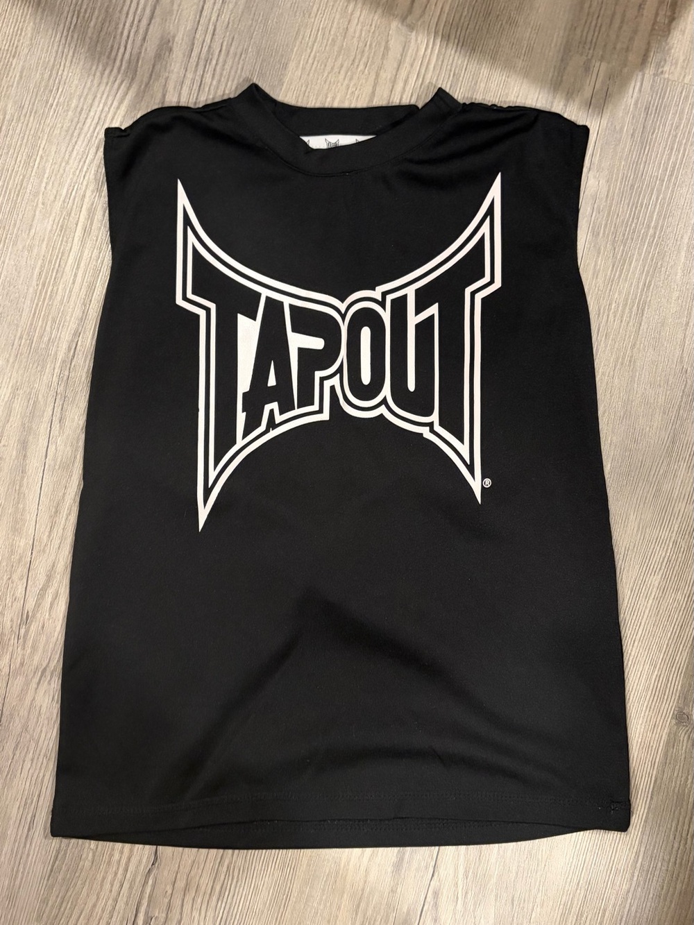 Tapout Boys Black and White Graphic Tank